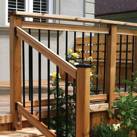 Nuvo Iron 6 Long Pre-Drilled Pressure-Treated Wooden Railing Kit RKB6